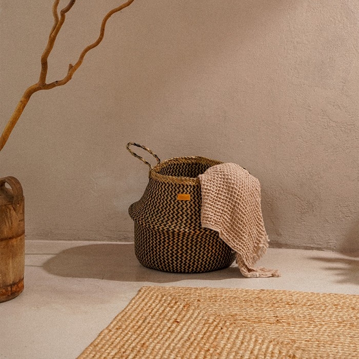 Корзина для белья плетеная круглая SL Home «Сорренто», камыш, 35×45 см Корзина для белья плетеная круглая SL Home «Сорренто», камыш, 35×45 см