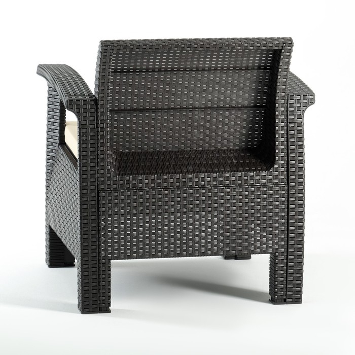 Набор садовой мебели Набор садовой мебели "Ливадия" 3 предмета: 2 кресла, стол, темно-коричневый