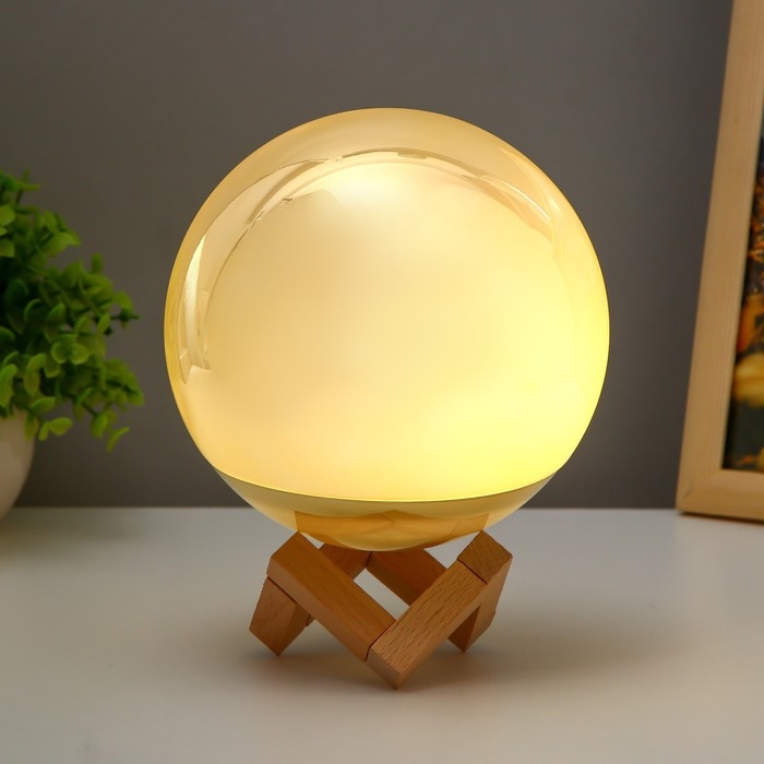 Ночник "Шар" LED 7 цветов АКБ USB МИКС 15x15x18 см RISALUX