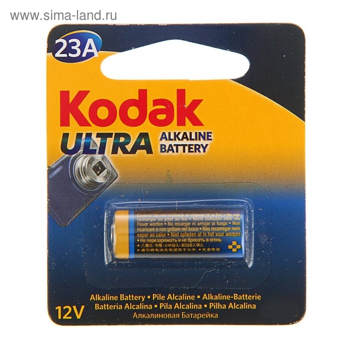 Батарейка алкалиновая Kodak Ultra, А23 (23A)-1BL, 12В, блистер, 1шт. Батарейка алкалиновая Kodak Ultra, А23 (23A)-1BL, 12В, блистер, 1шт.
