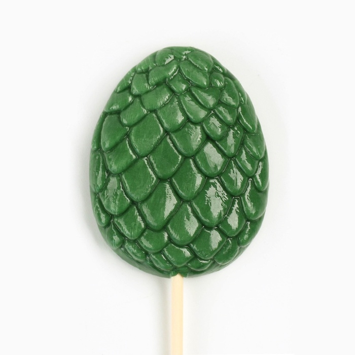 Леденец яйцо на палочке на открытке &laquo;С новым годом&raquo;, вкус яблоко 24 г