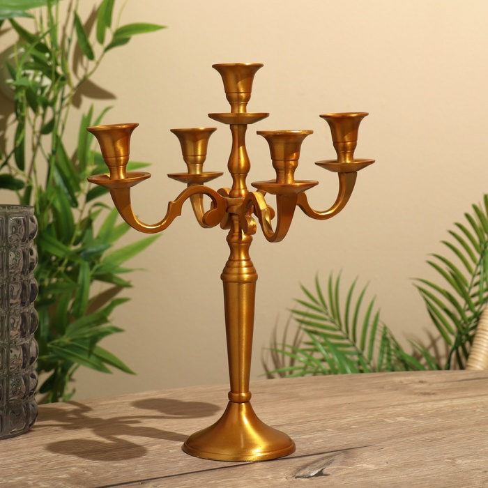 Подсвечник  Подсвечник "Джания" на 5 свечей 18х18х35 см, алюминий