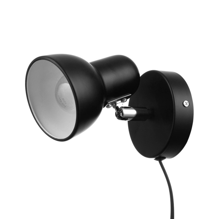 Бра с проводом  Бра с проводом "Севантос" Е27 40Вт черный 9х9х14 см