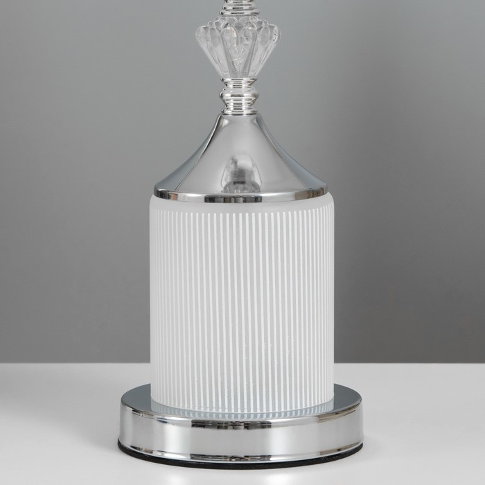 Лампа настольная с подсветкой LED  58080/1 E27 40Вт хром 25х25х41см RISALUX