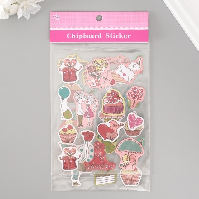 Наклейки для творчества Наклейки для творчества "Любовь" набор 2 листа 22х12,5 см