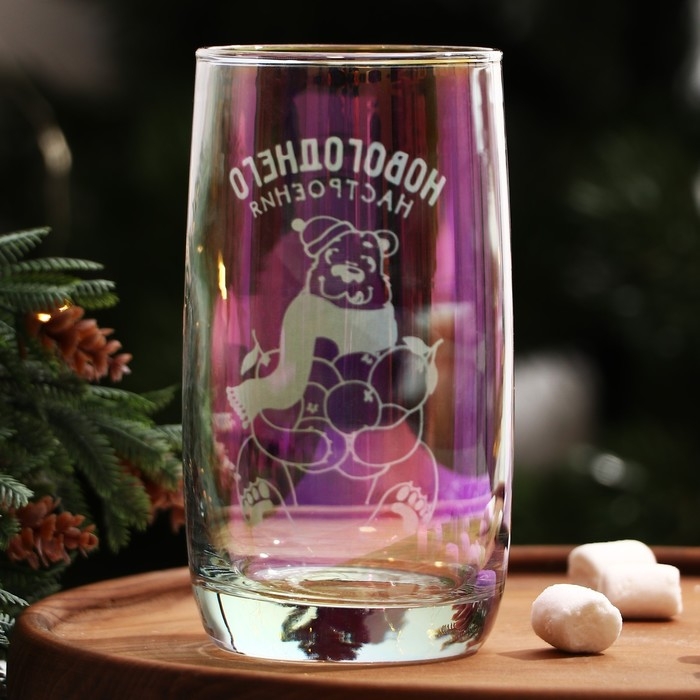 Новый год. Стакан стеклянный «Мишка», 330 мл Новый год. Стакан стеклянный «Мишка», 330 мл