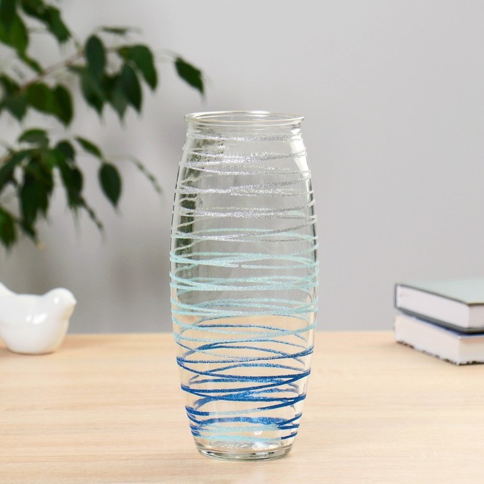 Ваза  Ваза "Круиз-синий" h=23см, d=7см, v=1 л