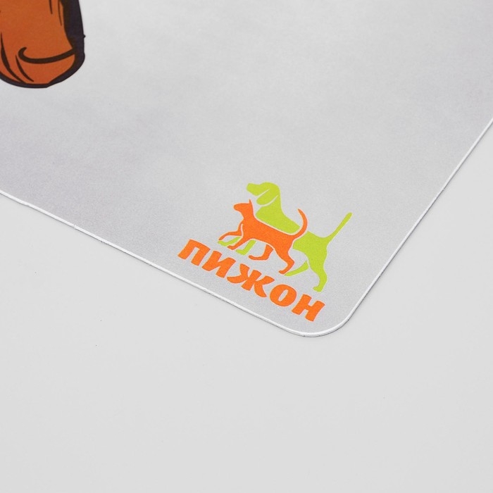 Коврик под миску  Коврик под миску "Пижон" с нескользящим основанием 43 х 28 см "Waiting for food"