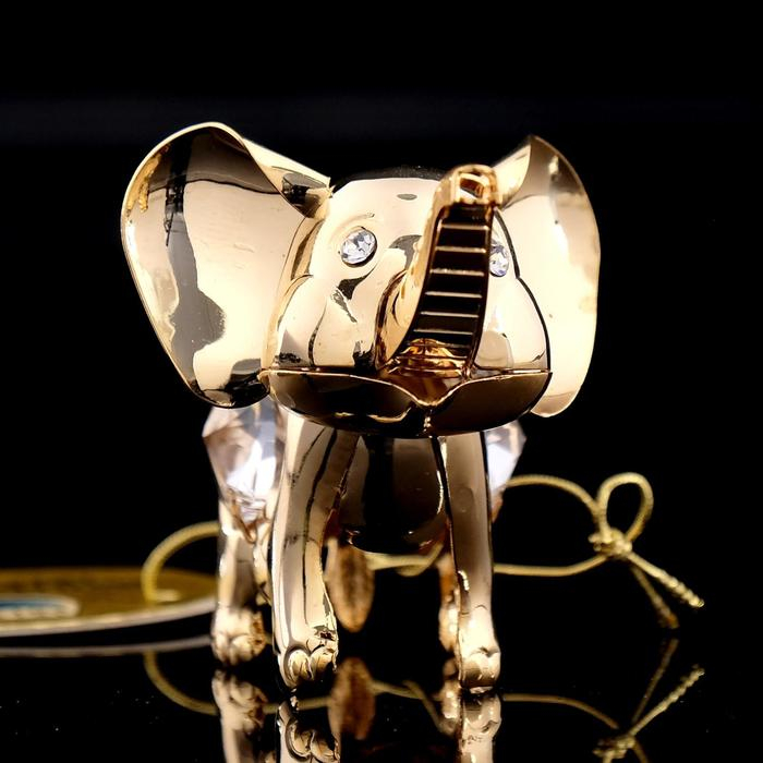 Сувенир «Слоник», 7×4×4,5 см, с кристаллами