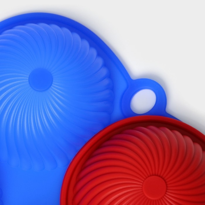 Форма для выпечки «Купол», 25×16×3,5 см, 6 ячеек (d=7 см), цвет МИКС Форма для выпечки «Купол», 25×16×3,5 см, 6 ячеек (d=7 см), цвет МИКС