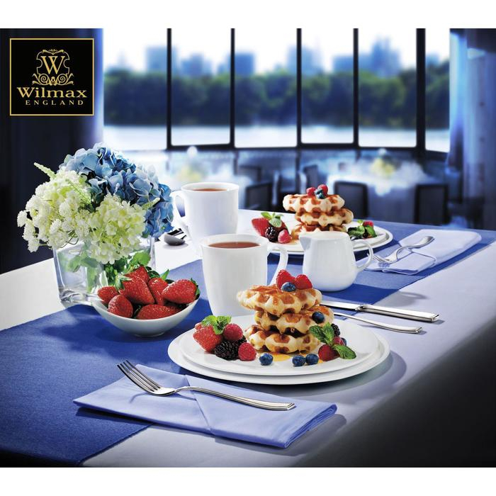 Тарелка фарфоровая десертная с утолщённым краем Wilmax Olivia Pro, d=20 см, цвет белый Тарелка фарфоровая десертная с утолщённым краем Wilmax Olivia Pro, d=20 см, цвет белый