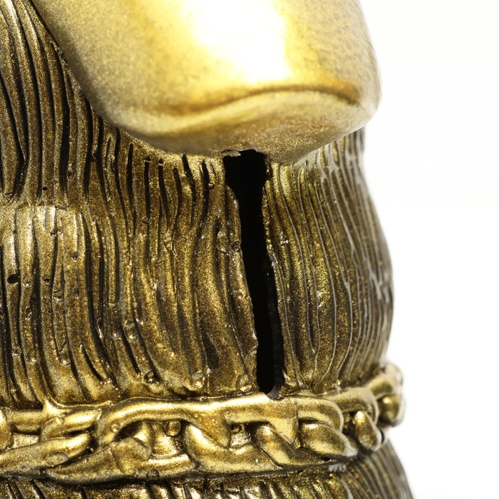 Копилка Копилка "Капибара в кепке" черный с золотом, 22см