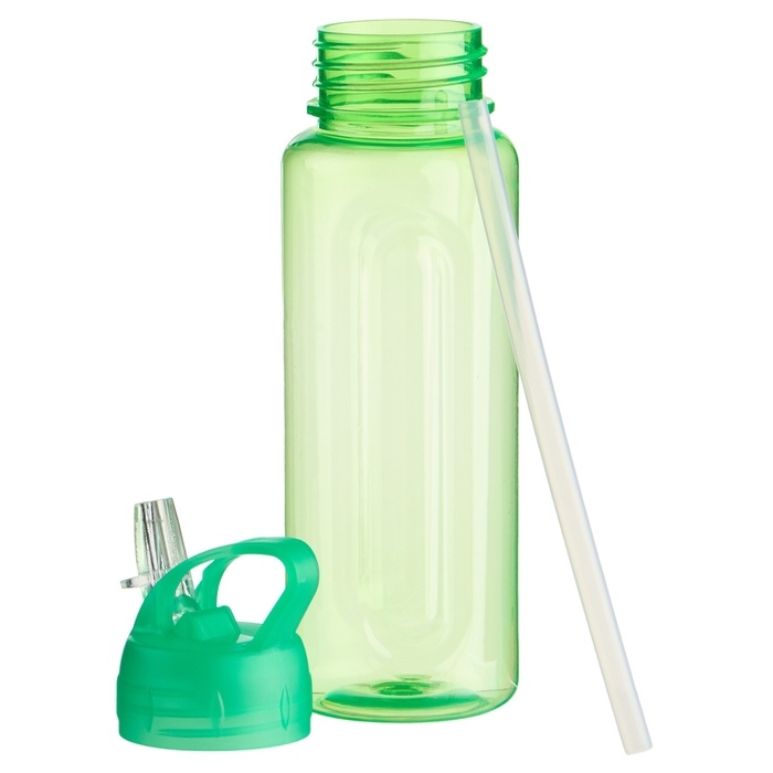 Бутылка для воды спортивная, 650 мл,  Бутылка для воды спортивная, 650 мл, "Бараолт", с поильником, 24 х 7 см, зеленая