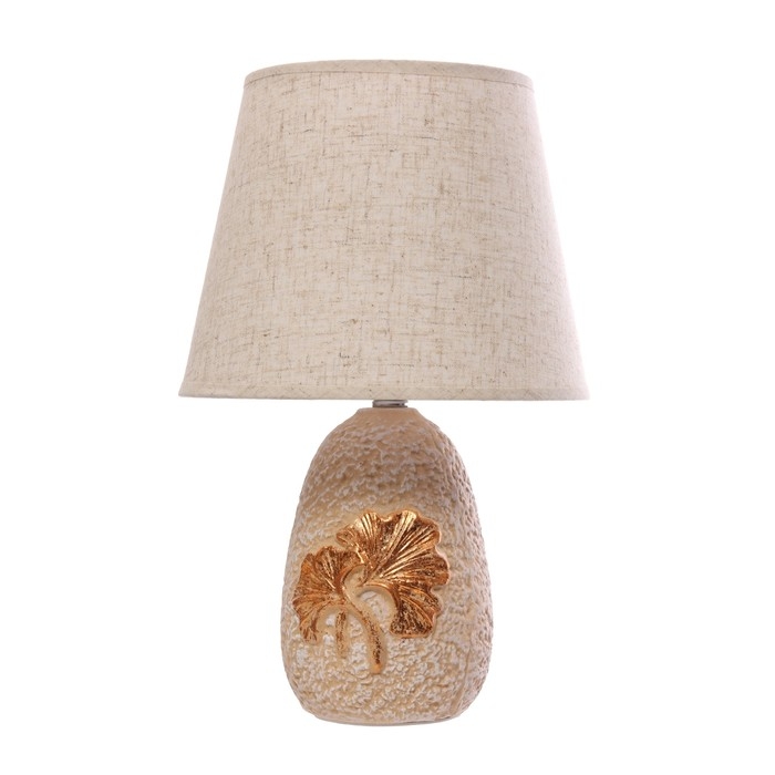 Настольная лампа Настольная лампа "Листья" Е14 40Втбежевый золото 20х20х32см