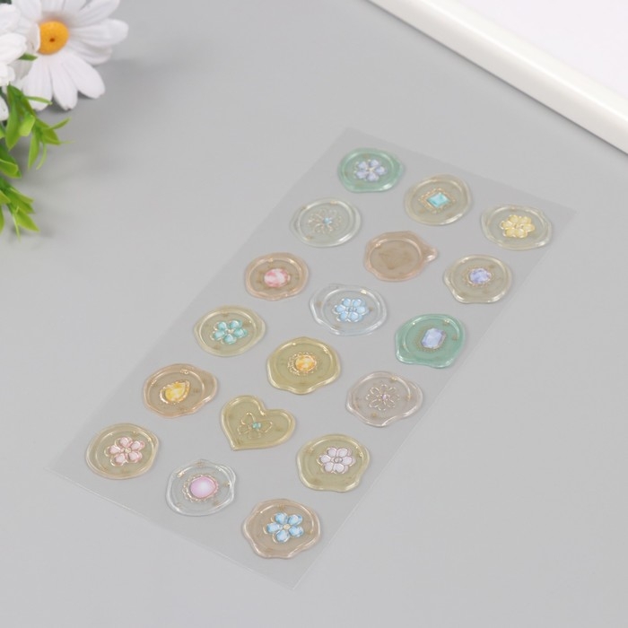 Наклейки для творчества пластик Наклейки для творчества пластик "Лёгкие богатства" 9,3х20,4 см