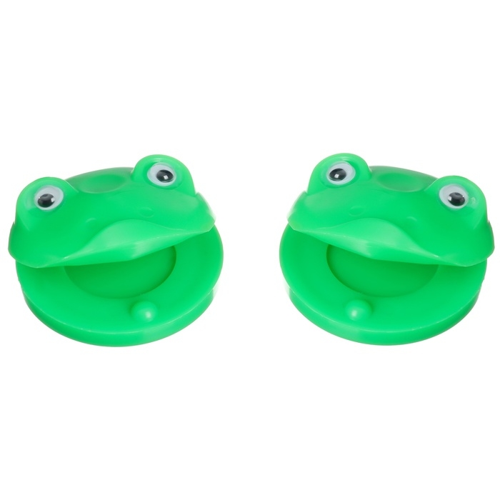 Набор погремушек «Лягушата: кастаньеты, перкуссионный маракас», 3 шт., цвет зеленый, Крошка Я