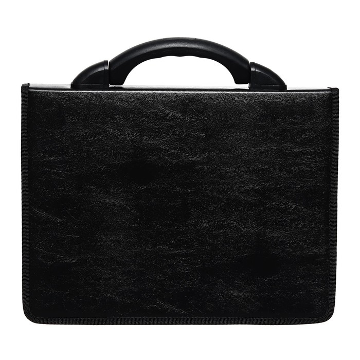 Портфель деловой 350 х 260 х 100 мм, 2 отделения, искусственная кожа, К 6С11, "Волхов", чёрный