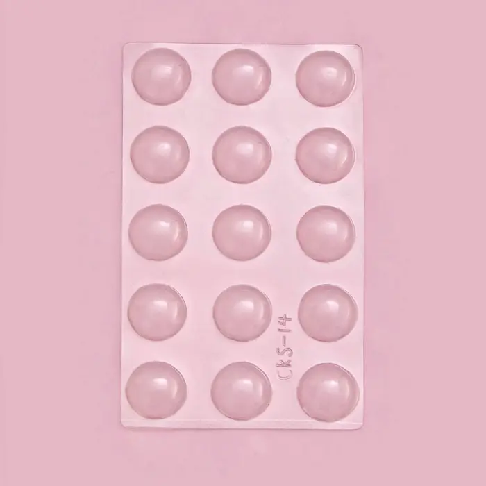 Форма для шоколада и конфет «Полусфера», 22×13 см, 15 ячеек, d=3 см, прозрачная Форма для шоколада и конфет «Полусфера», 22×13 см, 15 ячеек, d=3 см, прозрачная