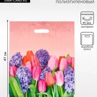 Пакет подарочный &laquo;Лирика&raquo;, полиэтиленовый с вырубной ручкой, 40&times;47 см, 45 мкм