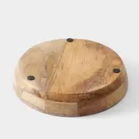 Блюдо &laquo;Черепаха и цветы&raquo;, 25&times;25&times;4.5 см, дерево манго