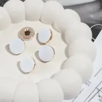 Пуговицы на ножке, пластиковые, d=15 мм, набор 10 шт., матовые, белые