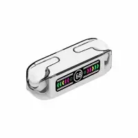 Наушники беспроводные KM12, TWS, вкладыши, Bluetooth 5.0, 30/200 мАч, белые в прозрачном кейсе