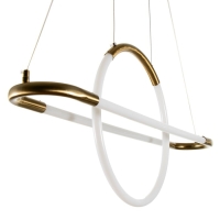 Люстра 1607/2 LED 73Вт 4000К золото 85х35 см BayerLux