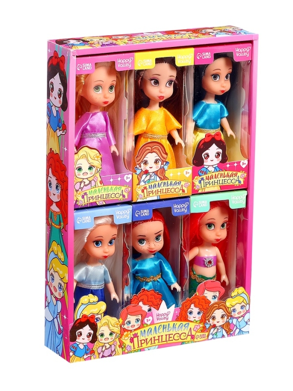 Набор кукол «Маленькие принцессы», 6 шт., 13 см Набор кукол «Маленькие принцессы», 6 шт., 13 см