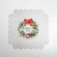 Коробка для кондитерских изделий новогодняя с пластиковой крышкой Winter time, 21&times;21&times;3 см