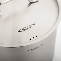 Кастрюля Катунь &laquo;Общепит&raquo;, 7 л, d=22 см, с крышкой, капсульное дно, индукция, нержавеющая сталь, хромированная