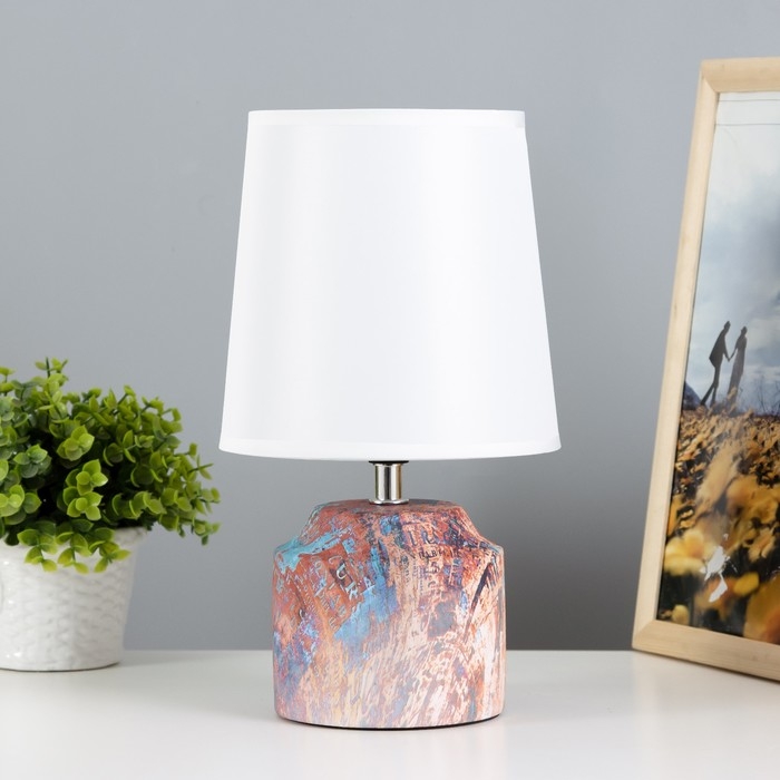 Настольная лампа Настольная лампа "Колет" Е27 40Вт синий-фиолетовый 16,5х16,5х29 см RISALUX