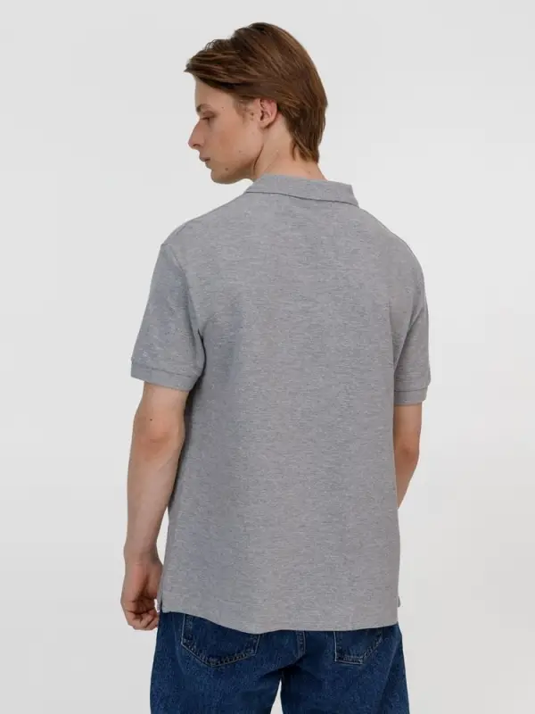 Рубашка поло унисекс Pacific, серый меланж, размер XXL