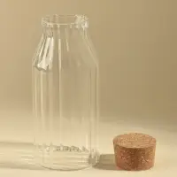 Графин SL Home Cork, 1000 мл, 9&times;9&times;22 см, с пробковой крышкой, стекло, прозрачный
