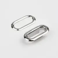 Застёжка для кепки, с люверсом, 2×2 см, цвет серебряный