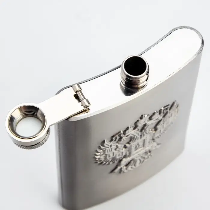 Фляжка &laquo;Двуглавый орёл&raquo;, 240 мл, хром