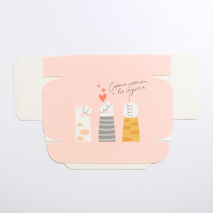 Коробка подарочная складная, упаковка, «Лапки», 21 х 15 х 5 см