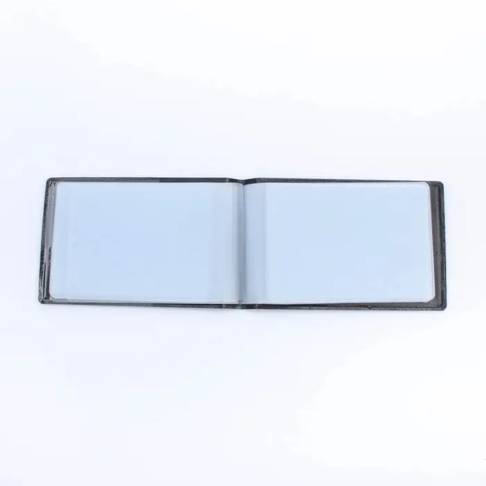 Визитница на 20 карт, 1 карта на 1 листе, обложка ПВХ, чёрная