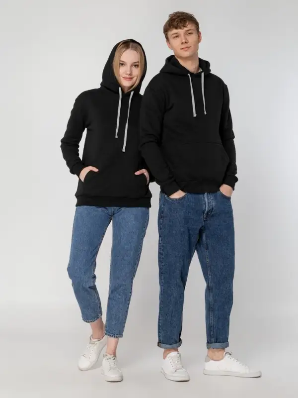 Толстовка с капюшоном Unit Kirenga Heavy черная, размер XS Толстовка с капюшоном Unit Kirenga Heavy черная, размер XS