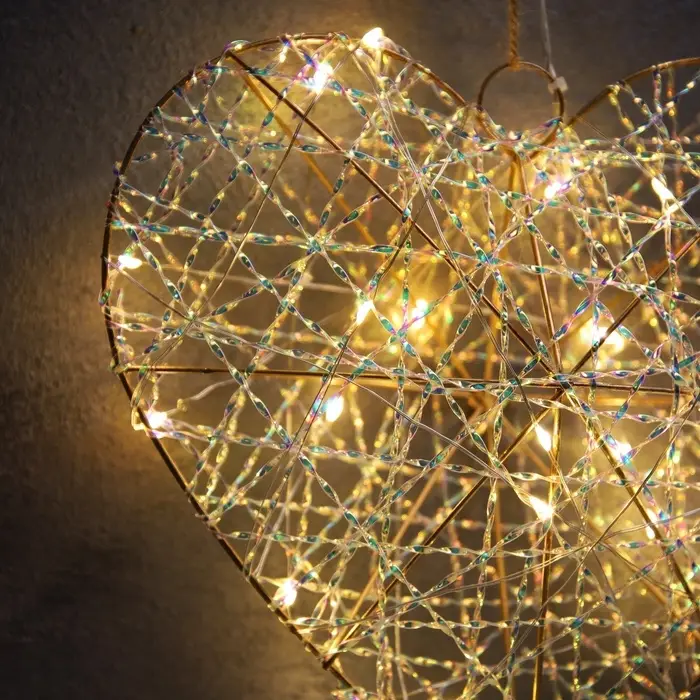 Светодиодная фигура &laquo;Сердце&raquo; 29&times;25&times;6 см, 20 LED, от батареек AAx2, свечение тёплое белое
