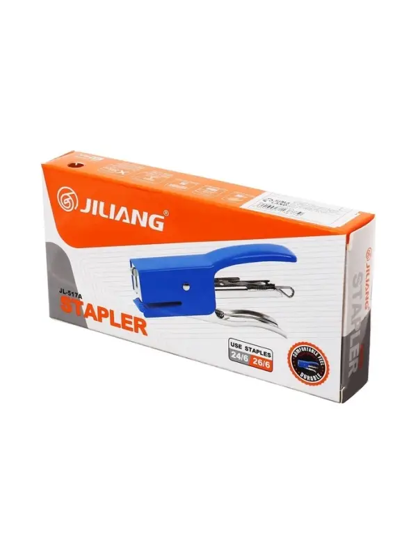 Степлер плаер №24/6 до 20 листов, скобы 24/6, для сшивания на весу, стальной, МИКС