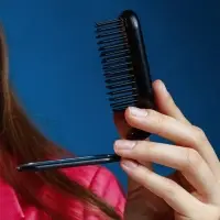 Расчёска массажная, складная, с зеркалом, 3 × 10 см, цвет МИКС
