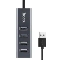 HUB на 4 USB HB1 HOCO серый