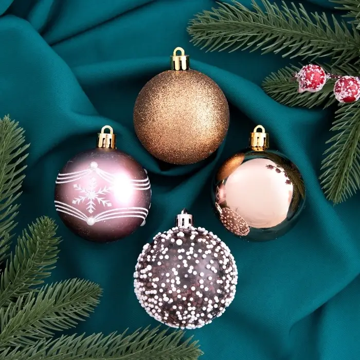 Ёлочные игрушки &laquo;Делия&raquo;, шары новогодние, d=6 см, набор 20 шт.