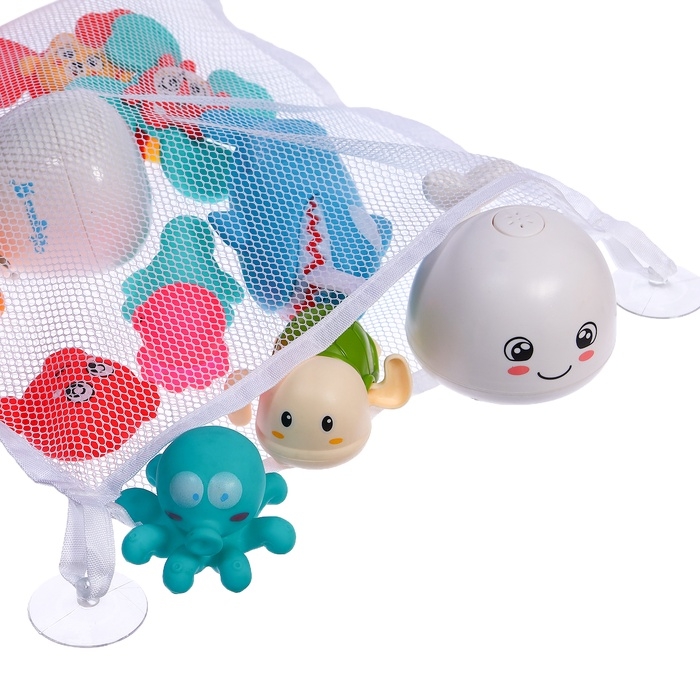 Игровой набор для купания в ванной, 14 игрушек, сетка Игровой набор для купания в ванной, 14 игрушек, сетка