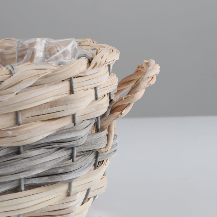 Набор корзин из 2 шт, 33x26xH17 см, 26x19xH14 см, тополь Набор корзин из 2 шт, 33x26xH17 см, 26x19xH14 см, тополь