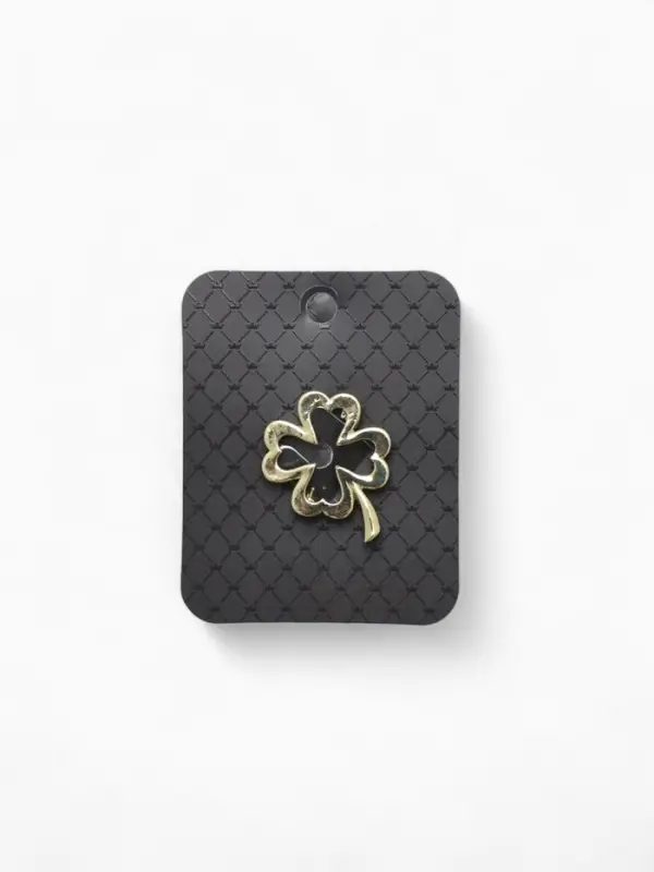 Брошь &laquo;Клевер&raquo;, контур, цвет золото