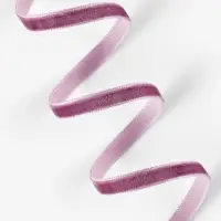 Лента бархатная, 6 мм, 18&plusmn;1 м, сиреневая №199