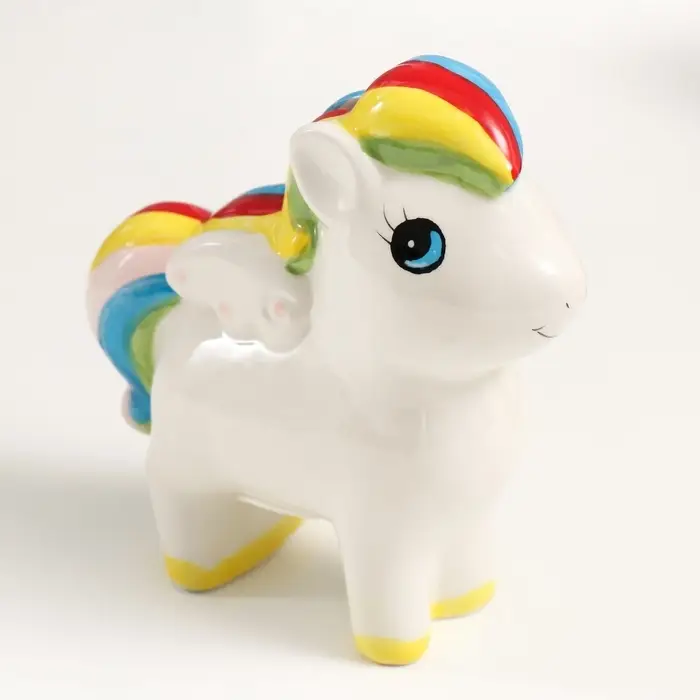 Копилка для денег &laquo;Лошадка с крыльями и яркой гривой&raquo;, керамика, 13&times;6.5&times;16 см