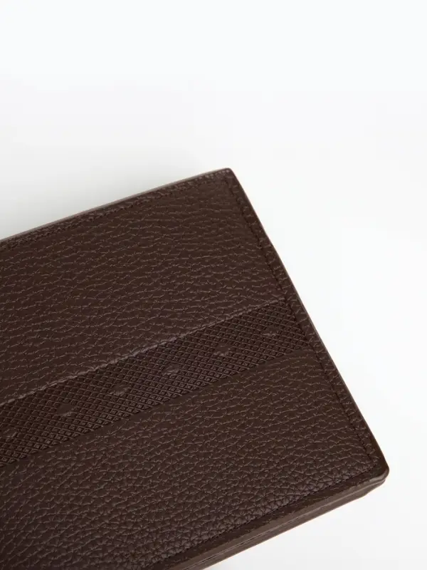 Портмоне мужское &laquo;Исам&raquo;, без застёжки, отдел для карт, монет, коричневое