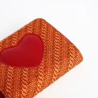 Кошелёк на молнии &laquo;Сердце&raquo;, красный